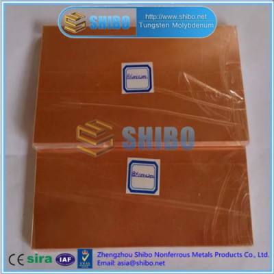 Tungsten Copper Sheet /Plate